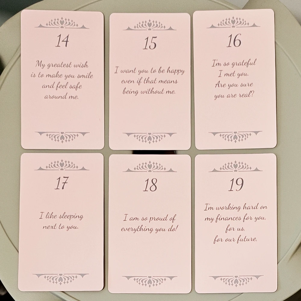 Soulmate Love Message Oracle Deck 56 Heartfelt Romance Cards 10.3*6cm for Twin Flame Readings Elegant Pink Oracle Cards
