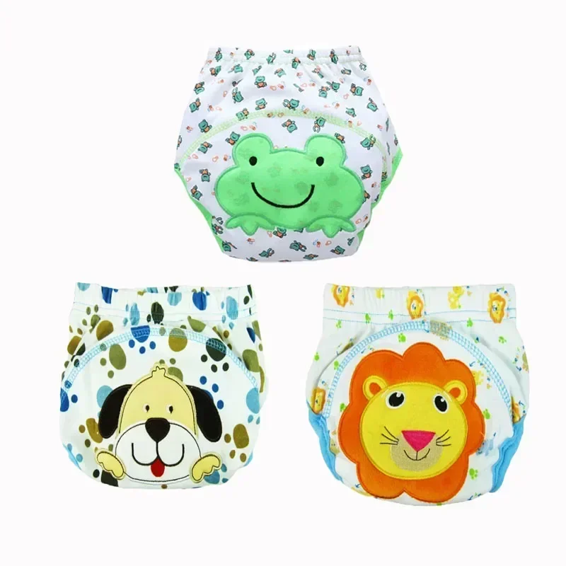 Couche-culotte imperméable et respirante pour bébé, 3 pièces, adorable motif dessin animé, pour nouveau-né