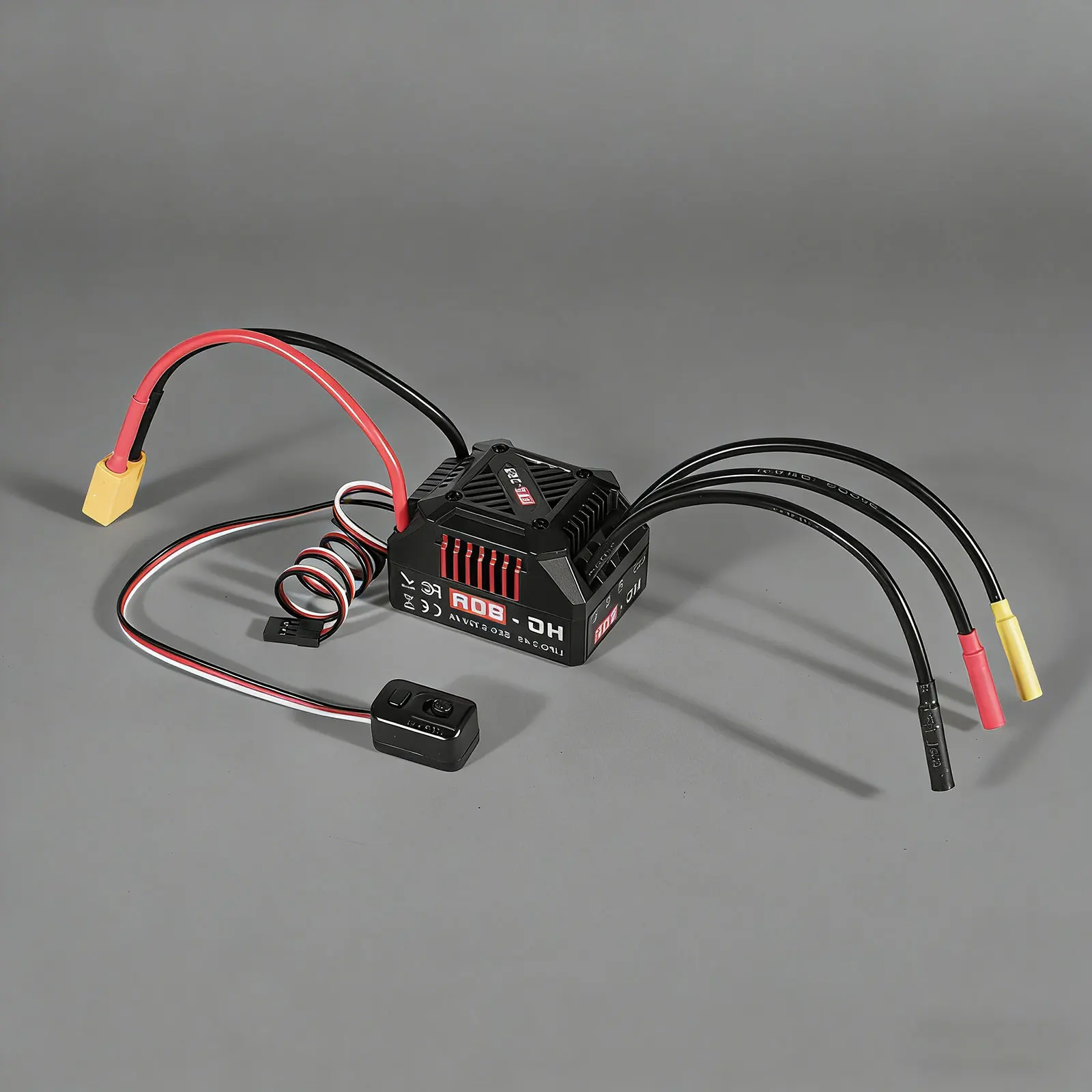 Original HG-80A Wasserdichter bürstenloser ESC-Geschwindigkeitsregler für 1/8 1/10 1/12 1/20 RC-Auto-Buggy-Truck-Fahrzeugmodelle, Upgrade-Teile