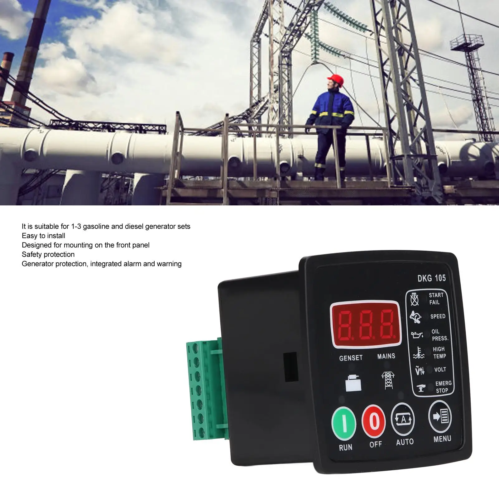DKG105 Auto Start Stop Engine Controller Module Panel for diesel Gasoline Generator