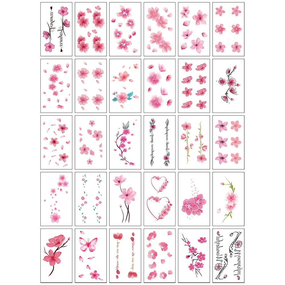 

30Pcs/set Lasting Herb Colored Drawing Fake Tatto Temporary Tattoos Body Stickers Tattoos Stickers
