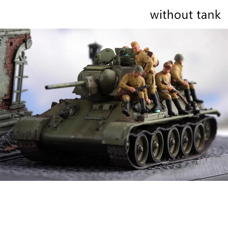 

1:72 модель окрашенная 6 шт. советская пехота штурмовая группа T34 фигурка солдат DIY сцена аксессуары коллекция дисплей куклы игрушки