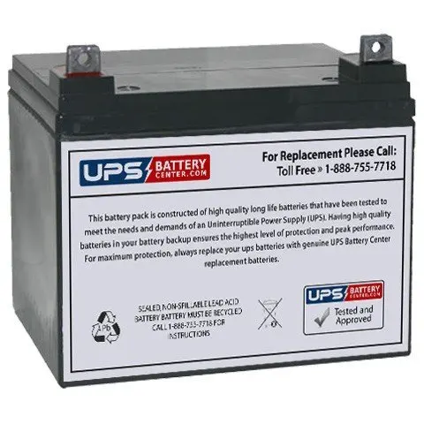 12V 35Ah Wheelchair Replacement Battery, AGM Deep Cycle Long Life Mobility Power Supply, Customized