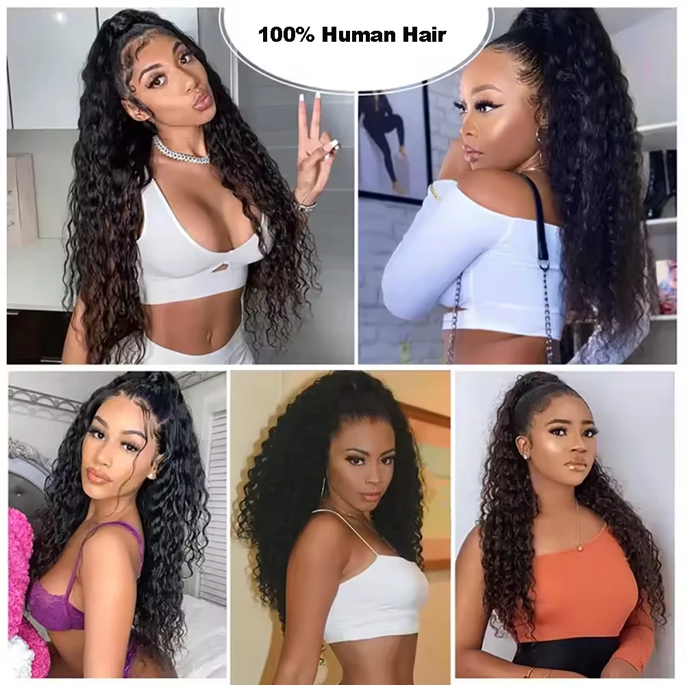 Kinky Curly Drawstring Ponytail Human Hair Extensions 100% Brazilian Remy Human Hair Ponytail Extensions Hair For women