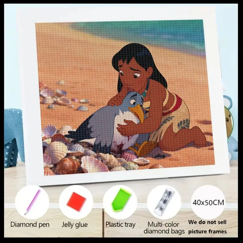 

Here is a detailed product title for the diamond painting kit:1PC Lilo & Stitch Inspired Diamond Painting Kit, 5D Full Drill DIY