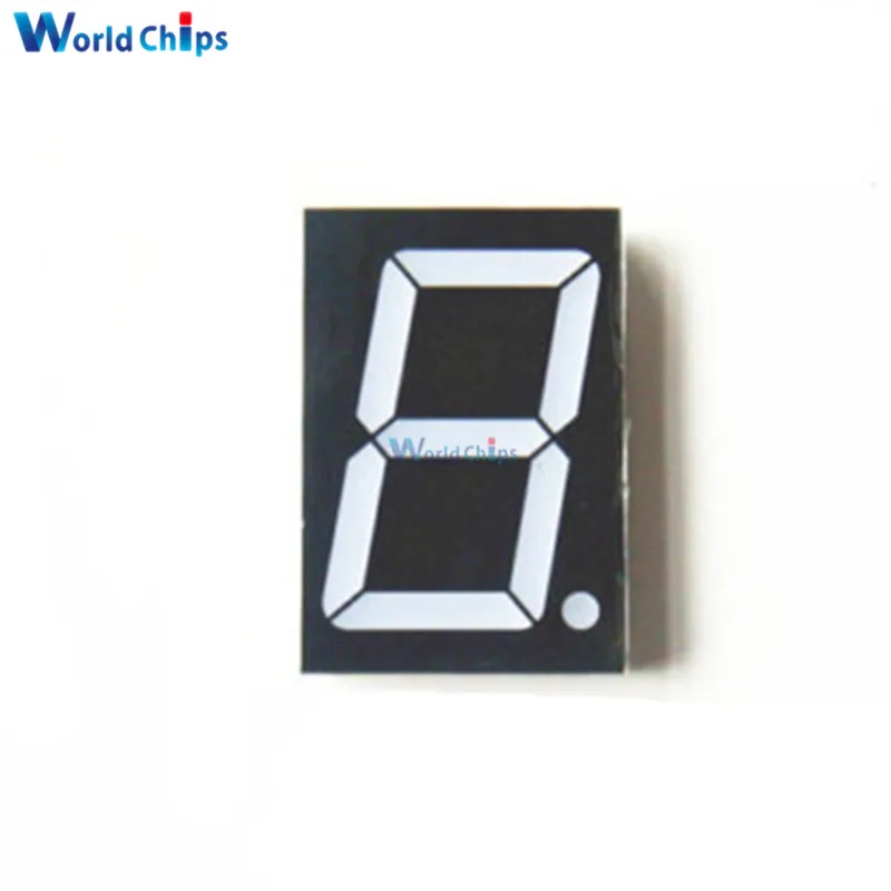 5Pcs 10 Pins 1.8 inch 1 Bit Digit Red Led Display 7 Segment Common Cathode Digital Display