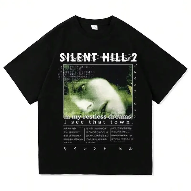 New T-shirt cotton top fun short sleeved men's pyramid head Silent Hill round neck T-shirt