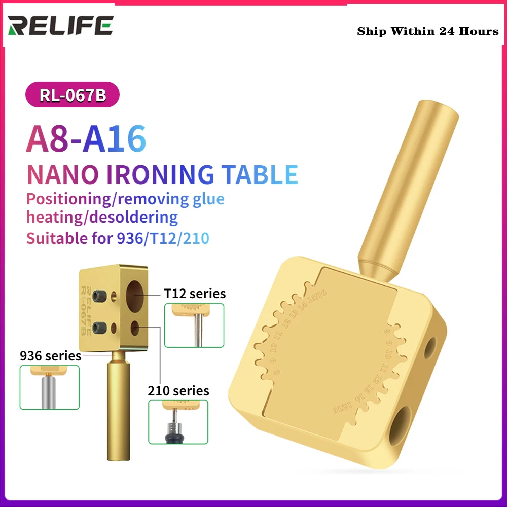 

RELIFE RL-067B MIniature Universal Heating Table Desoldering Various Cable Holders In For 210/936/T12 Series Desoldering Station