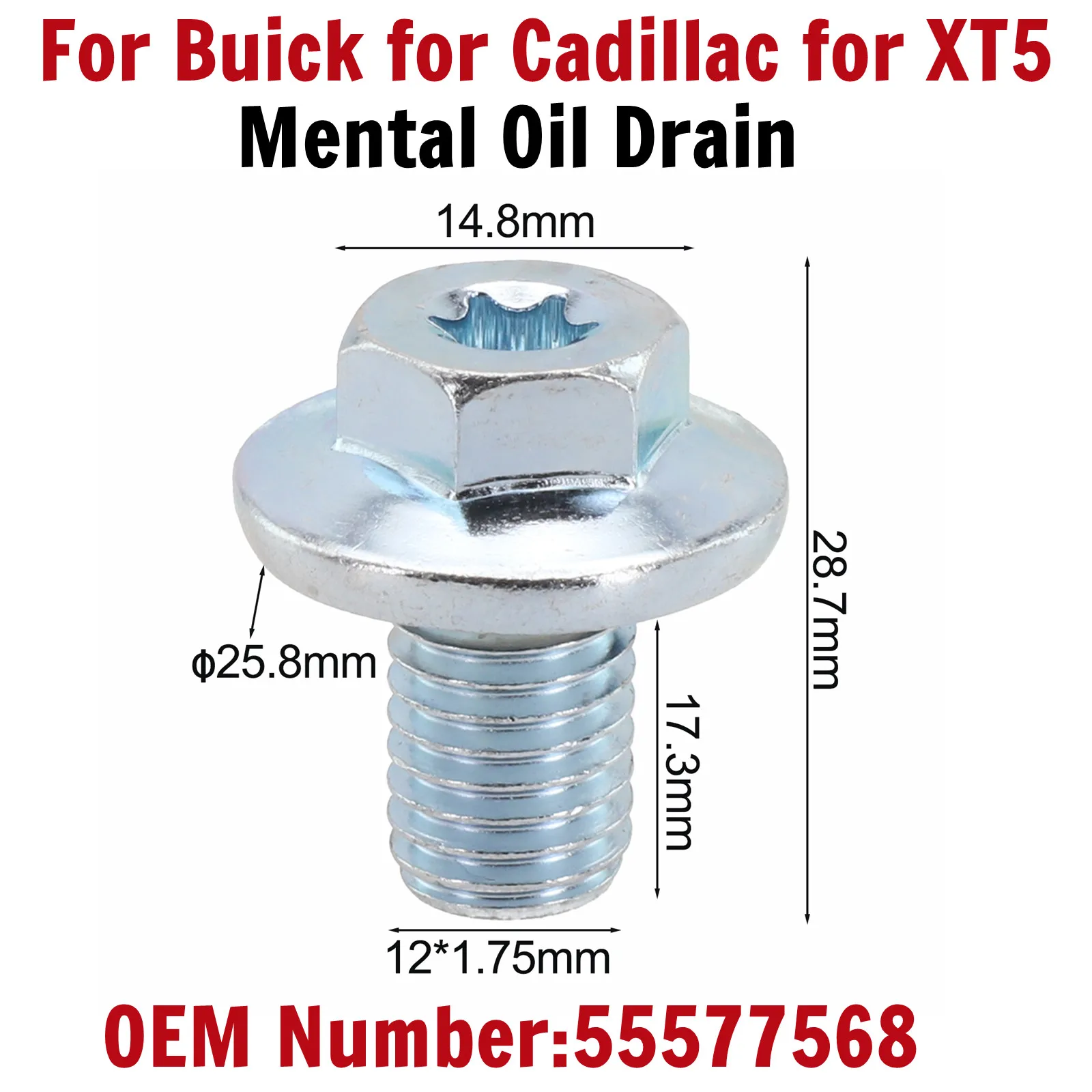 

Dependable Oil Drain Component Ideal For Use In For Buick For Regal For Sportback & For Cadillac XT5 Part No 55577568