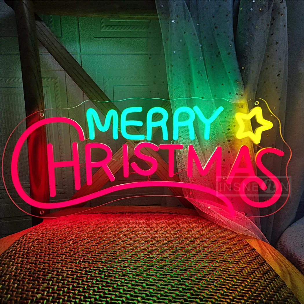 Feliz Natal LED Neon Light Signs, Novidade Art Decor, Quarto, Casa, Escritório, Bar, Clube, Festa