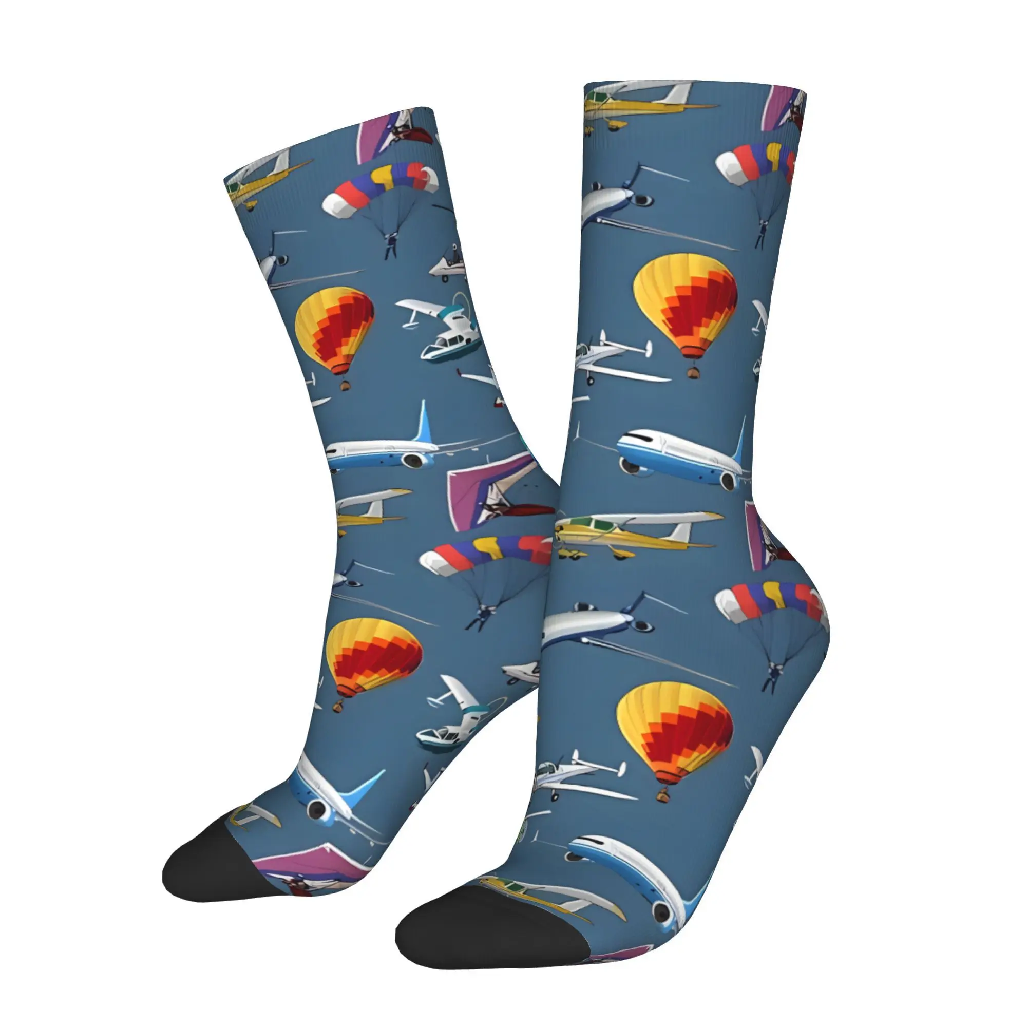 

A Sky Full Of Aviation Sock Printed Man Polyester Fashion