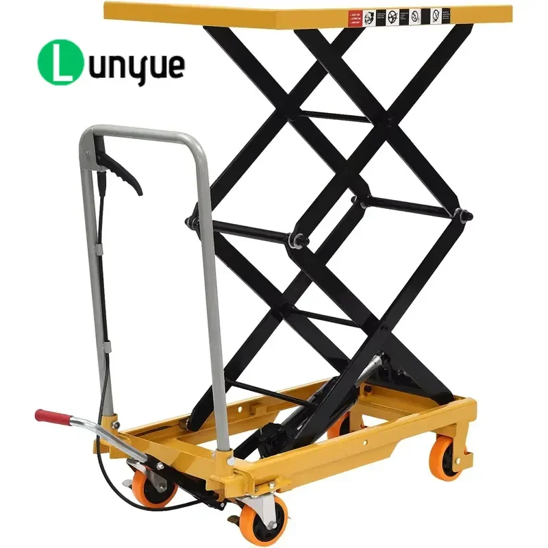 500kg Electric Scissor Lift Table Manual Hydraulic Lifting Machine for Factory Warehouse Office Mini Industrial Workbench