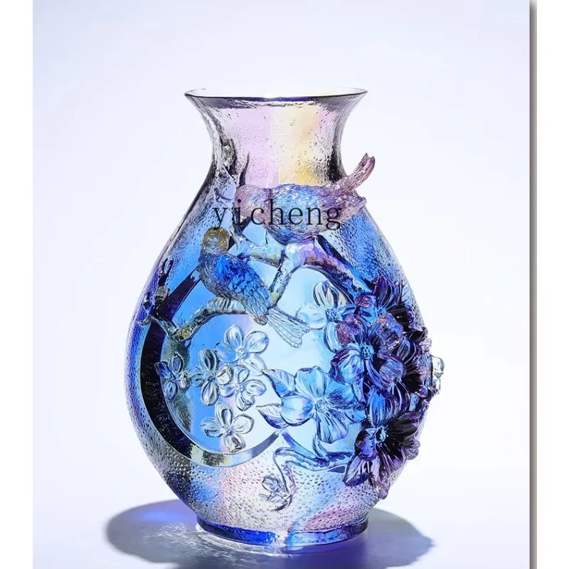HP-26  Glass Vase Ornament Hydroponic Flower Living Room Flower Arrangement Wine Cabinet Decoration Housewarming Gift