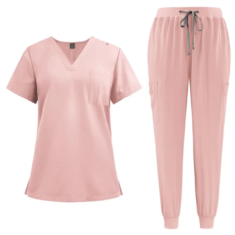 New Models Unisex Nurse Uniform Men Scrubs Set Beauty Uniform Women Hospital Surgical Suits Dental Clinic Pet Shop Lab Workwear