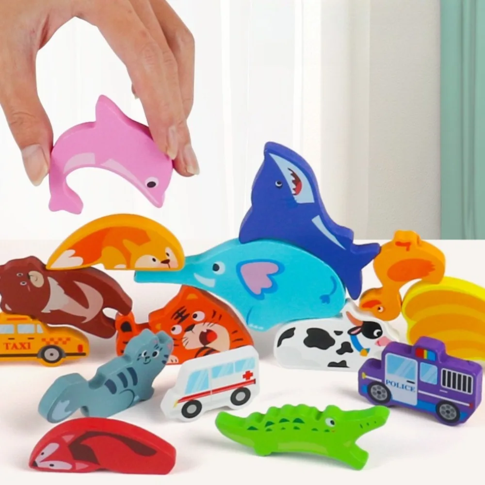 الألغاز الخشبية الكرتون الإبداعية شكل نمط كتلة الألغاز دعابة الدماغ لعبة تعلم تعليمية ثلاثية الأبعاد لعبة الذكاء المنطقي للسفر