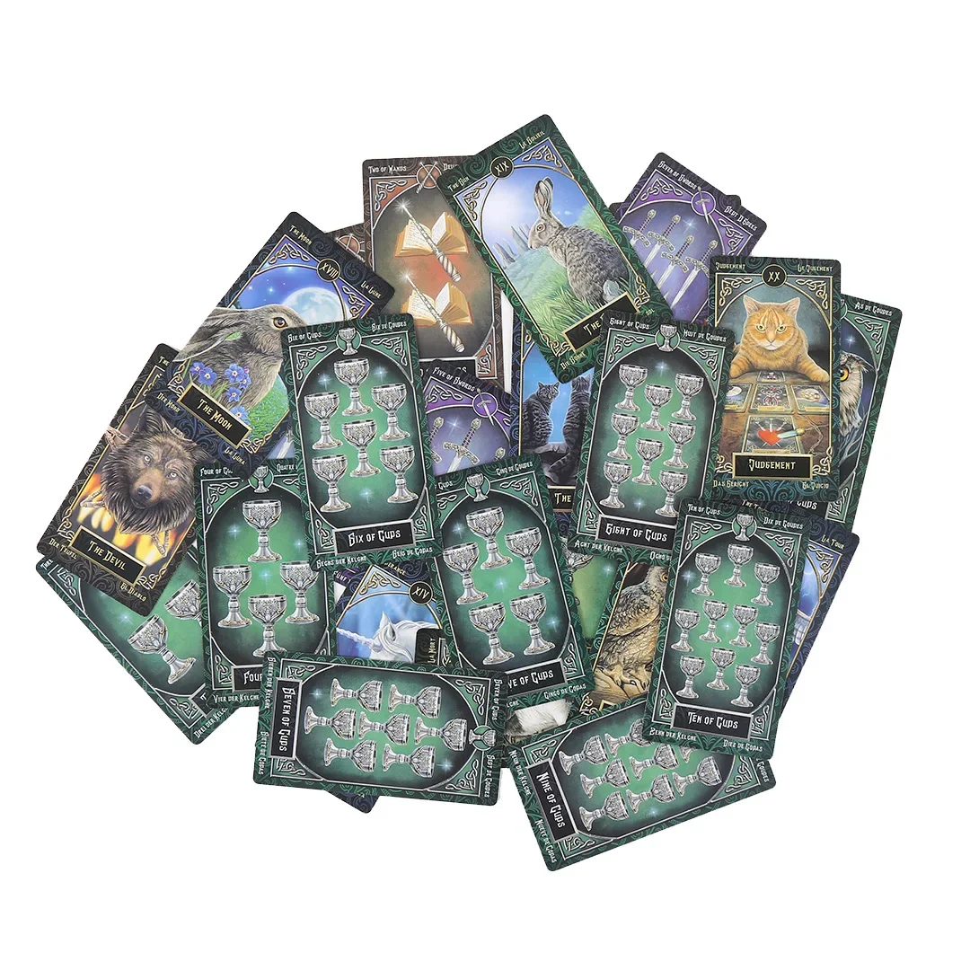 

Spirit Beast Tarot Familiars Tarot Cards Deck English Spanish French German Version Mysterious Animal Magic Divination Fate Boar