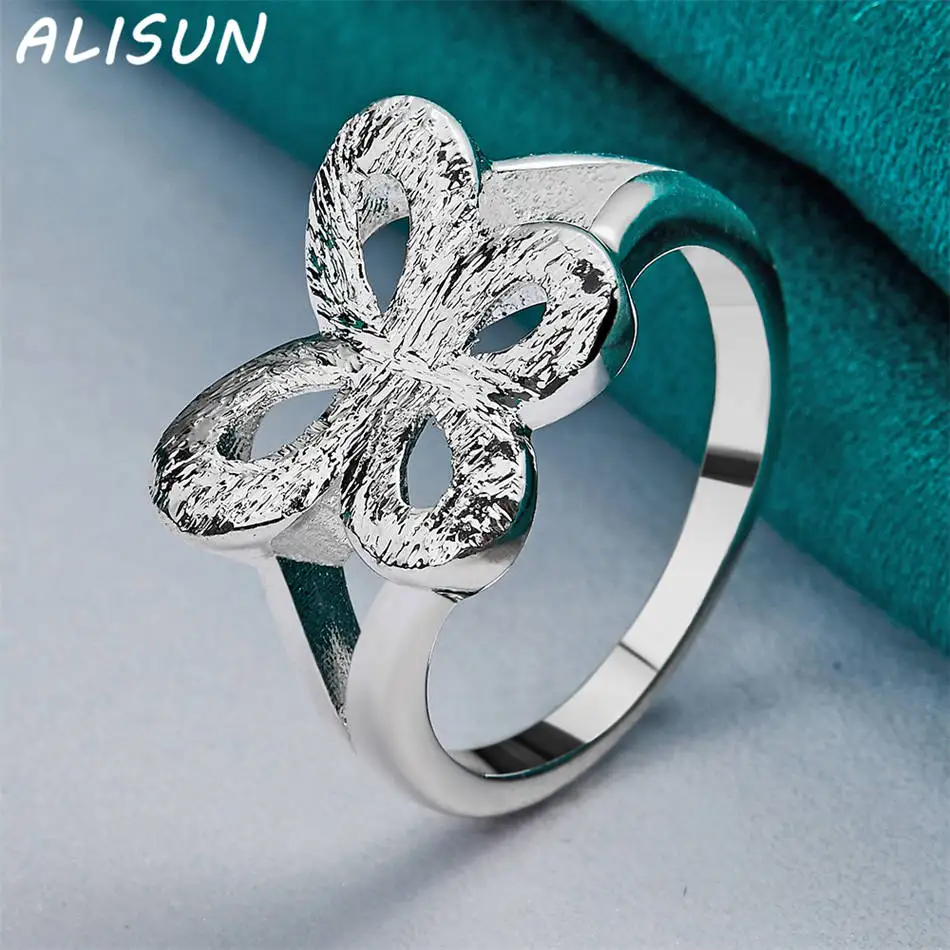 ALISUN 925 فضة حجم 7-10 فراشة خاتم للنساء نعمة مجوهرات الاتجاه المألوف هدايا حفلة عيد ميلاد