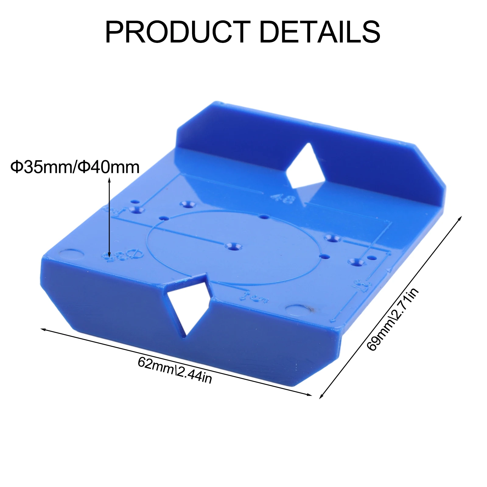 Cabinet Hinge Drilling Template for 35mm 40mm Hinges Used in Furniture Door Installation and Woodworking Projects