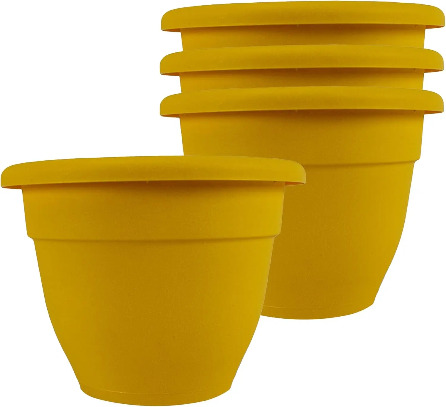 

The Companies Caribbean Planter Pot - Outdoor & Indoor Plant Pot with Drainage Hole & Plug - Rolled Rim Plastic Pots for Plan