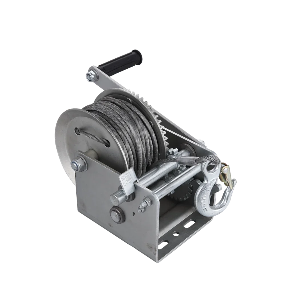 High Quality Heavy Duty 3500LBS Manual Hand Winch Boat Winch  With Webbing Strap Lifting Winch Hand Trailer Anchor WinchWinch