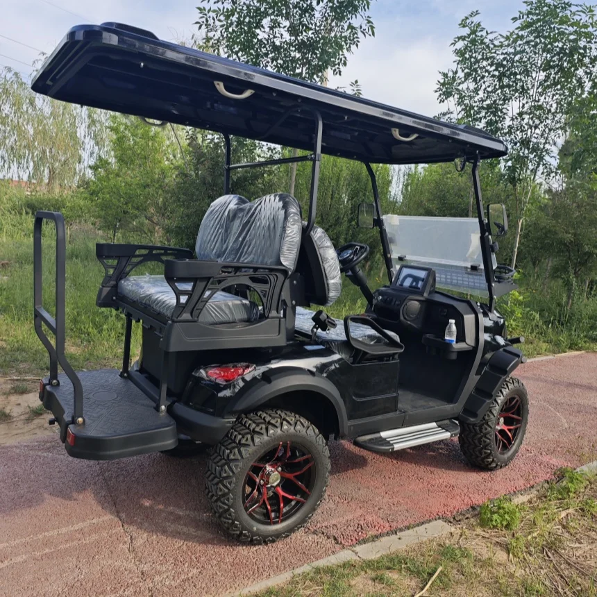 

New Lifted 4 Seater Golf Buggy Off Road Golf Trolley 4 Wheel Lithium Battery Independent Front Suspension Electric Golf Cart