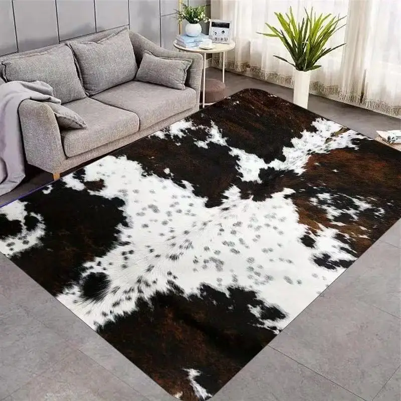 VIKAMA Modern Simple Flannel Carpet Living Room Sofa  Easy-To-Maintain Floor Mat Bedroom Dirt-Resistant Foot Mat Home Decoration