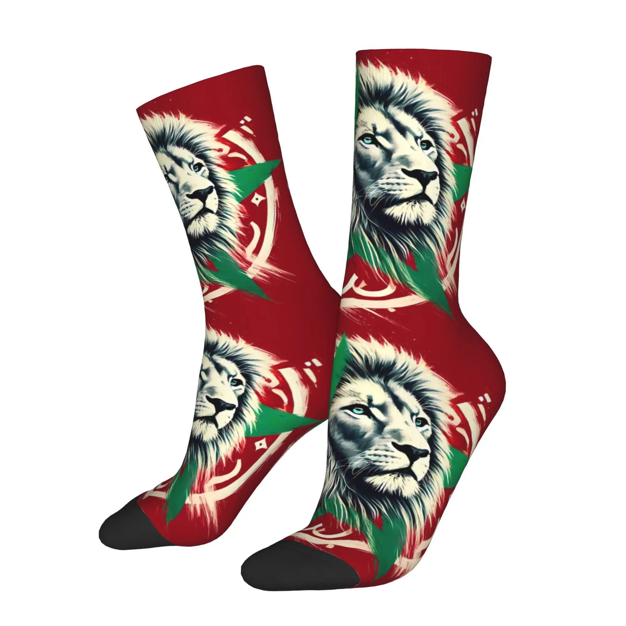 

Morocco Flag Sock Printed Man Polyester Fashion