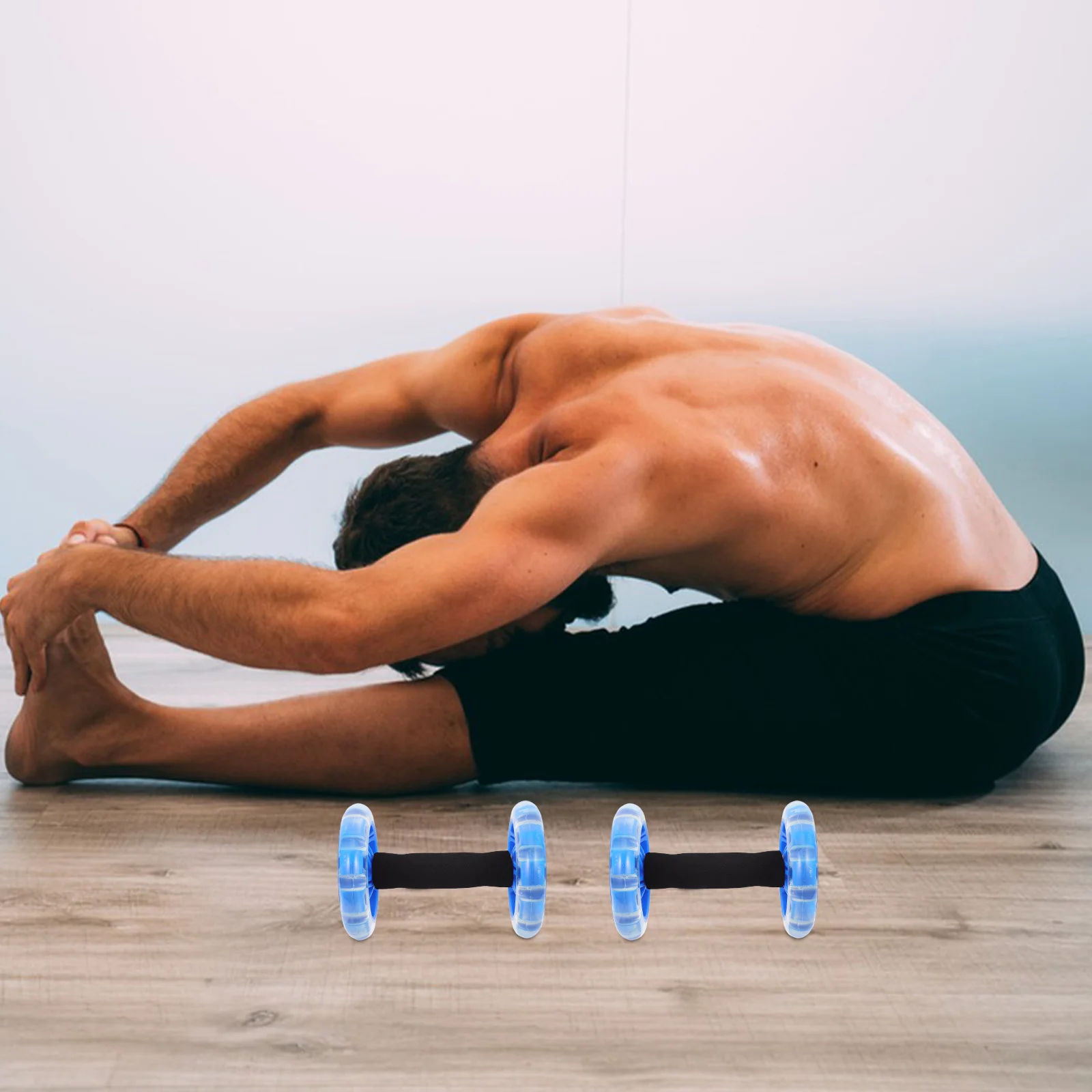 

Abdominal Trainer Fitness Roller for Core Strength and Stability Blue Fitness Wheel Lose Weight Equipment