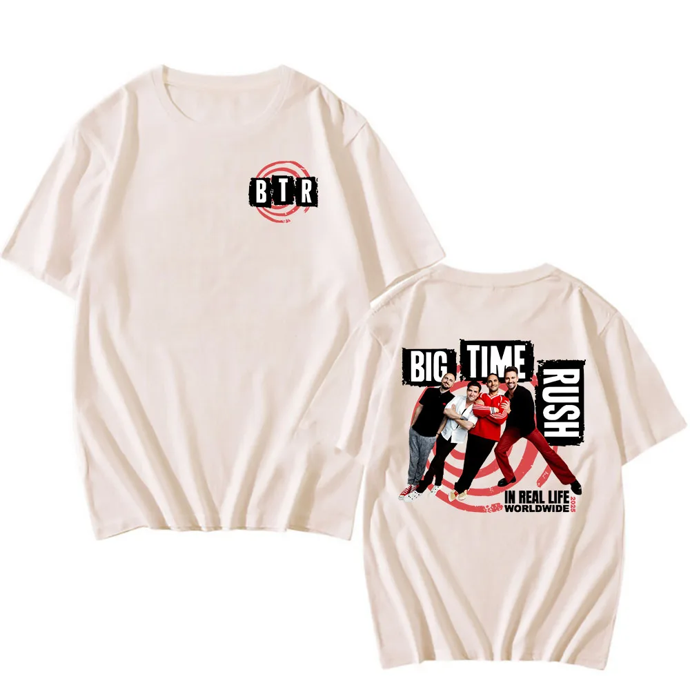 

BTR IN REAL LIFE WORLDWIDE 2025 TOUR TEE Rock Band Big Time Rush Tshirts Loose Casual Men Women T-shirt Graphic Print Clothing