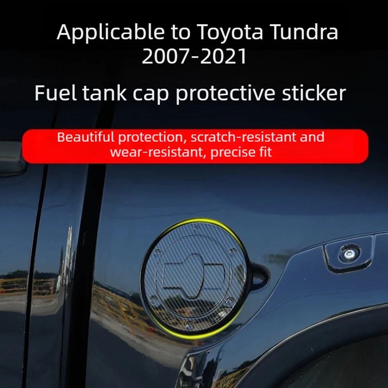 For Toyota Tundra 2007-2021 SUV Pickup Car Fuel Tank Cap Decor Trim Protective Cover Anti-Stone Anti-Scratch Waterproof Styling