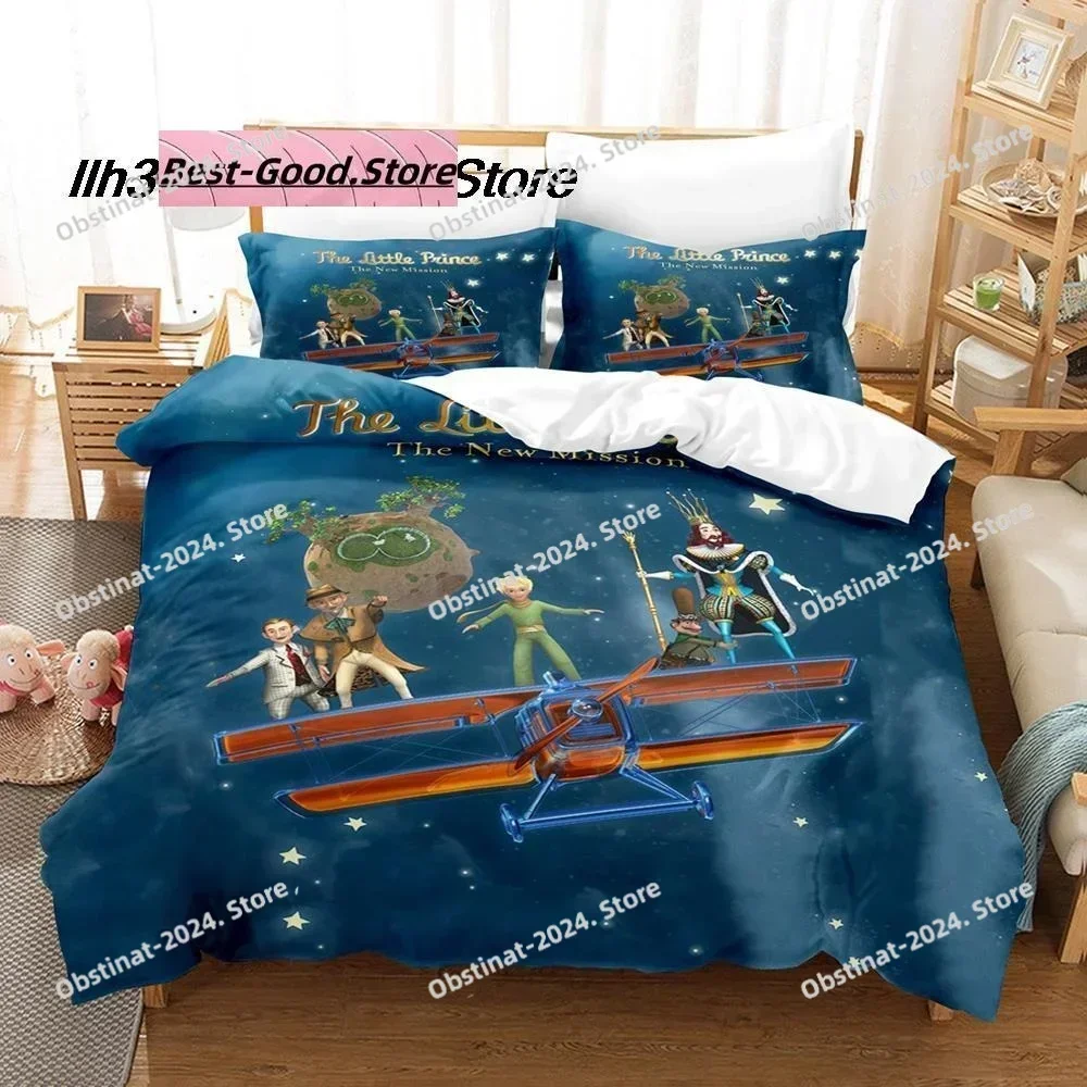 New Kawaii The Little Prince Bedding Set Print single Comforter Quilt Bed Cover Duvet Cover Pillow Case 3 Pieces Kids Adult Size