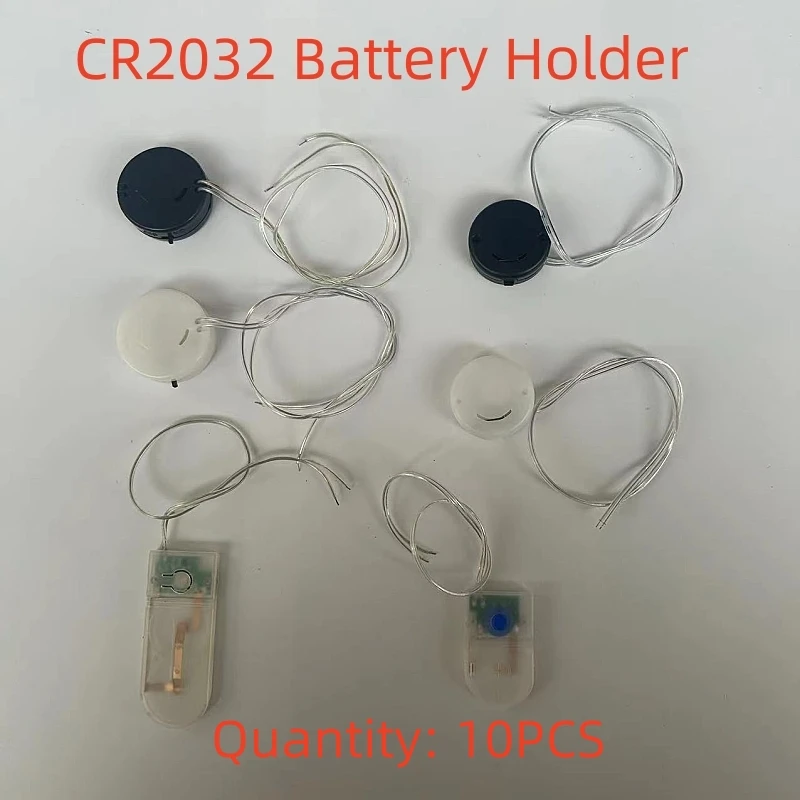 10PCS CR2032 battery holder fluctuation switch and flashing and intermittent function battery box suitable for LED light string