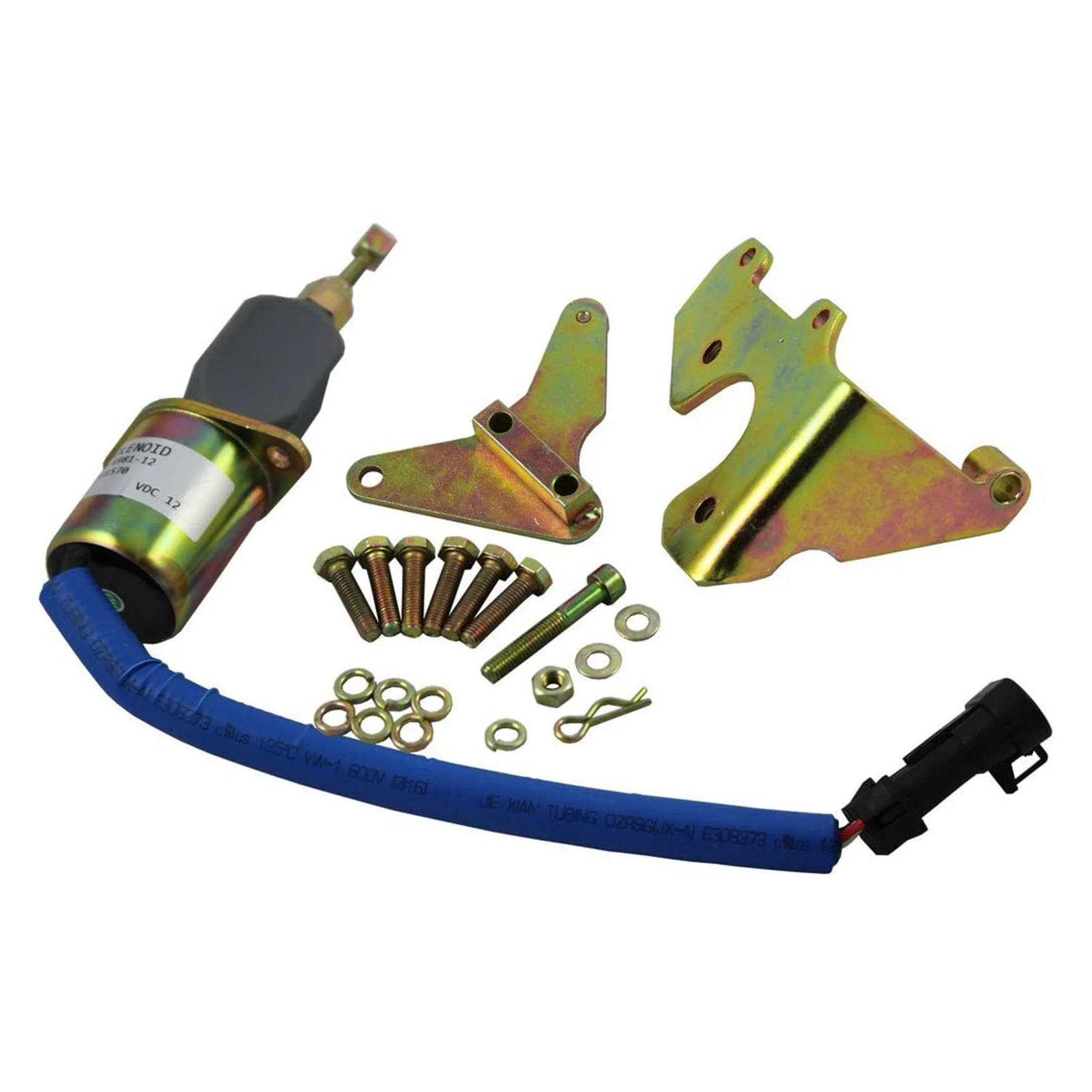 New Fuel Shut Off Solenoid with Bracket Kits 3931570 5016244AA Replacement for Dodge Cummins 94-98 5.9L