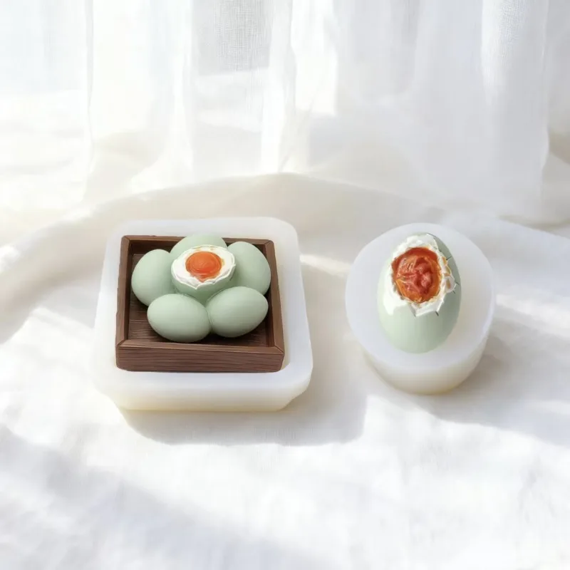 Duck Egg Shape Silicone Mold/Three-dimensional Salted Duck Egg/handmade DIY Gypsum Soft Clay Ultra-light Clay Cartoon Molds