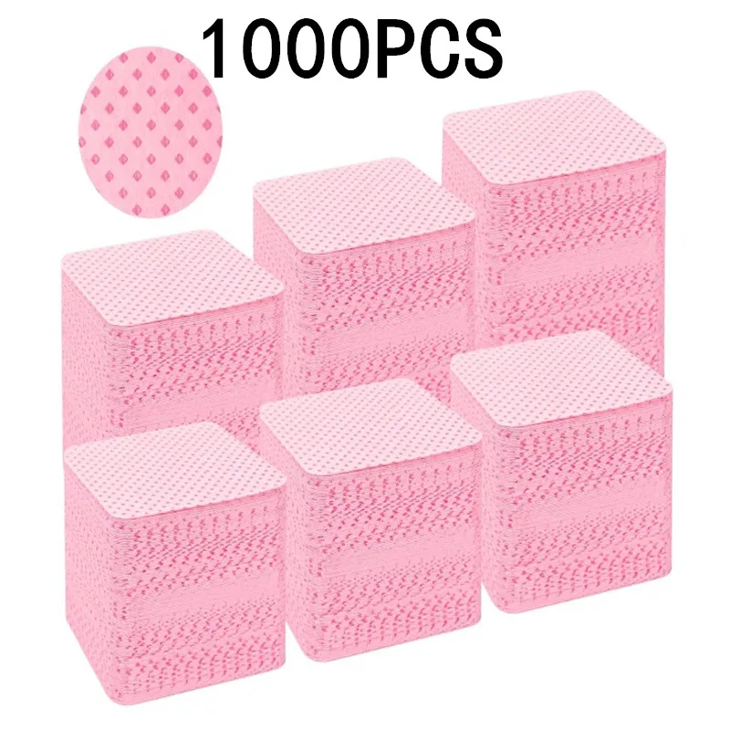 20/50/100/300/1000pcs Lint-Free Nail Wipes Gel Cleansing Tissues Nail Polish Remover Pads For Nail Art Beauty Cleaning Care Tool