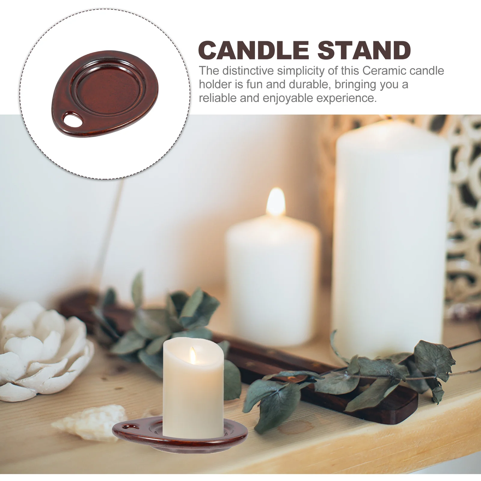 

Ceramic Romantic Holder Decorative Table Stand Room Candlestick for Party Home Wedding Ceramic Candlestick