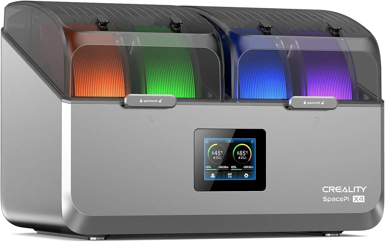 

Сушилка для филамента с 4 катушками и двухкамерным нагревом, макс. 85°C ° Совместимые с PLA, PETG, ABS, TPU, нейлоном, ASA материалы C-серии