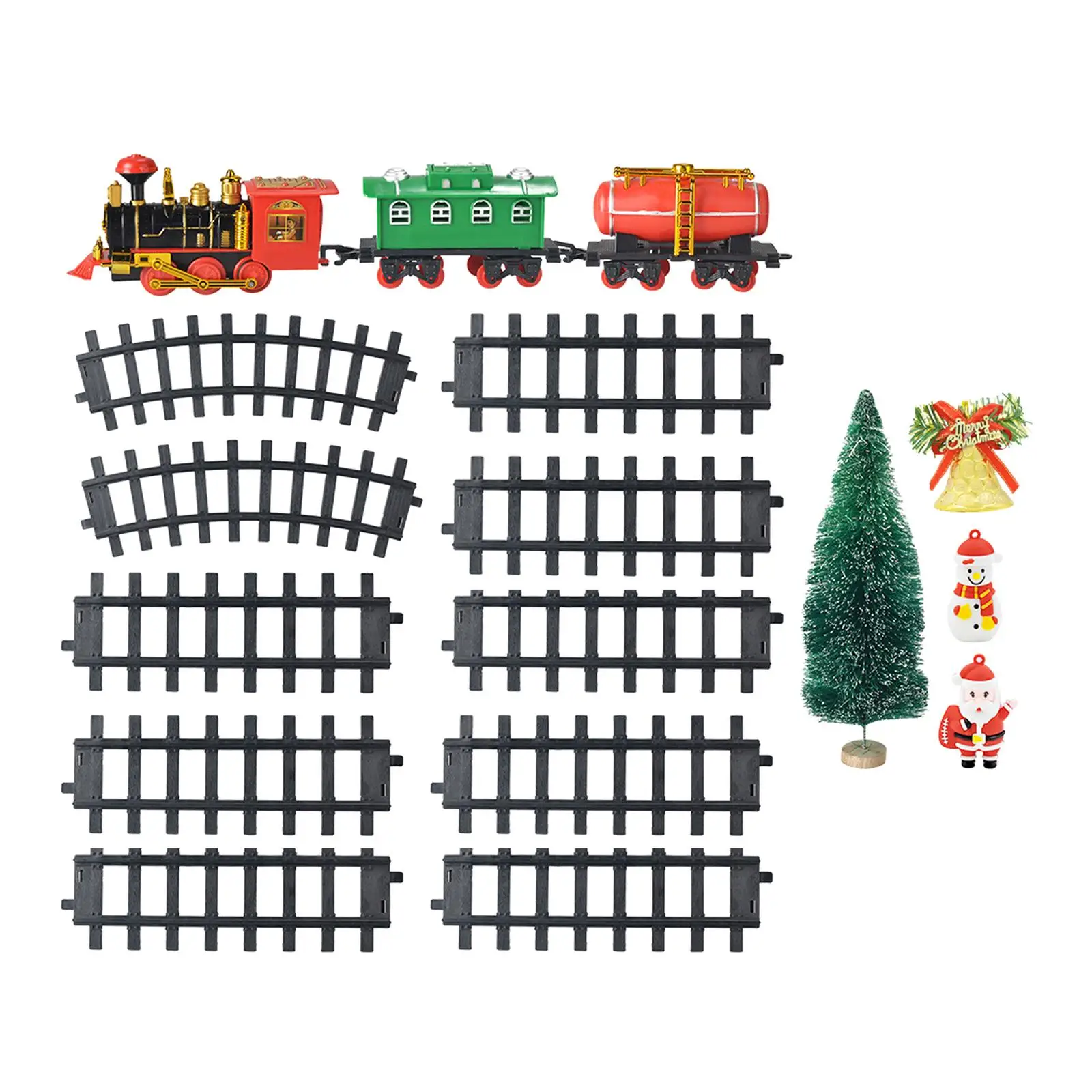 Railway Tracks Toys Train Set for Kids with Lights Sound Educational Montessori Sensory Toy Building Kit for Toddlers Preschool