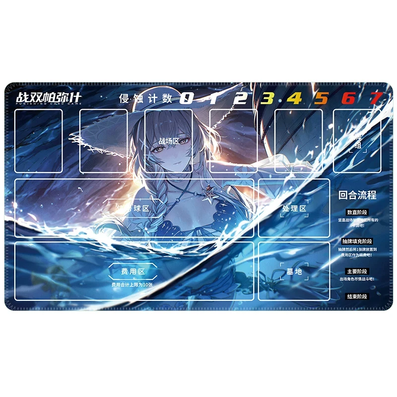 600X350X2Mm Diy Goddess Story Gray Ravens Card Battle Mat Single Player Board Game Card Duel Board Combat Pad Card Gift Toys