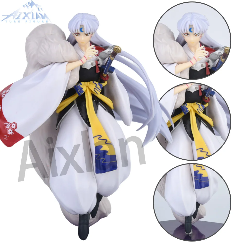 Aixlan 20cm Inuyasha Anime Figure Sesshoumaru PVC Action Figure Higurashi Kagome Figurine Collectible Model Toys Kid Gift