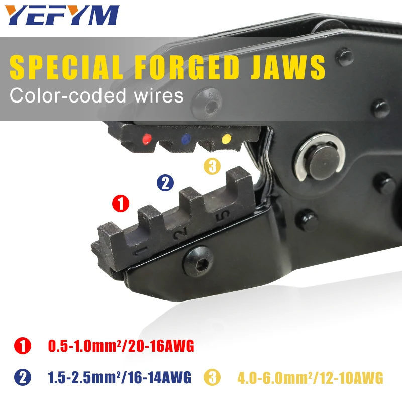 Butt Splice Heat Shrink Connectors Crimping Tool YF-125 20-10AWG Ratcheting Wire Crimper Pliers Ratchet Terminal Crimp Tools