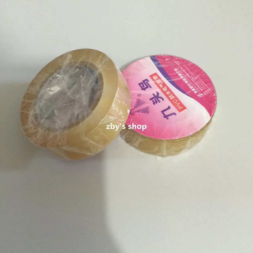 2pcs 61mm x 17mm Clear Amber Electrical Cable Splicing Insulating Tape