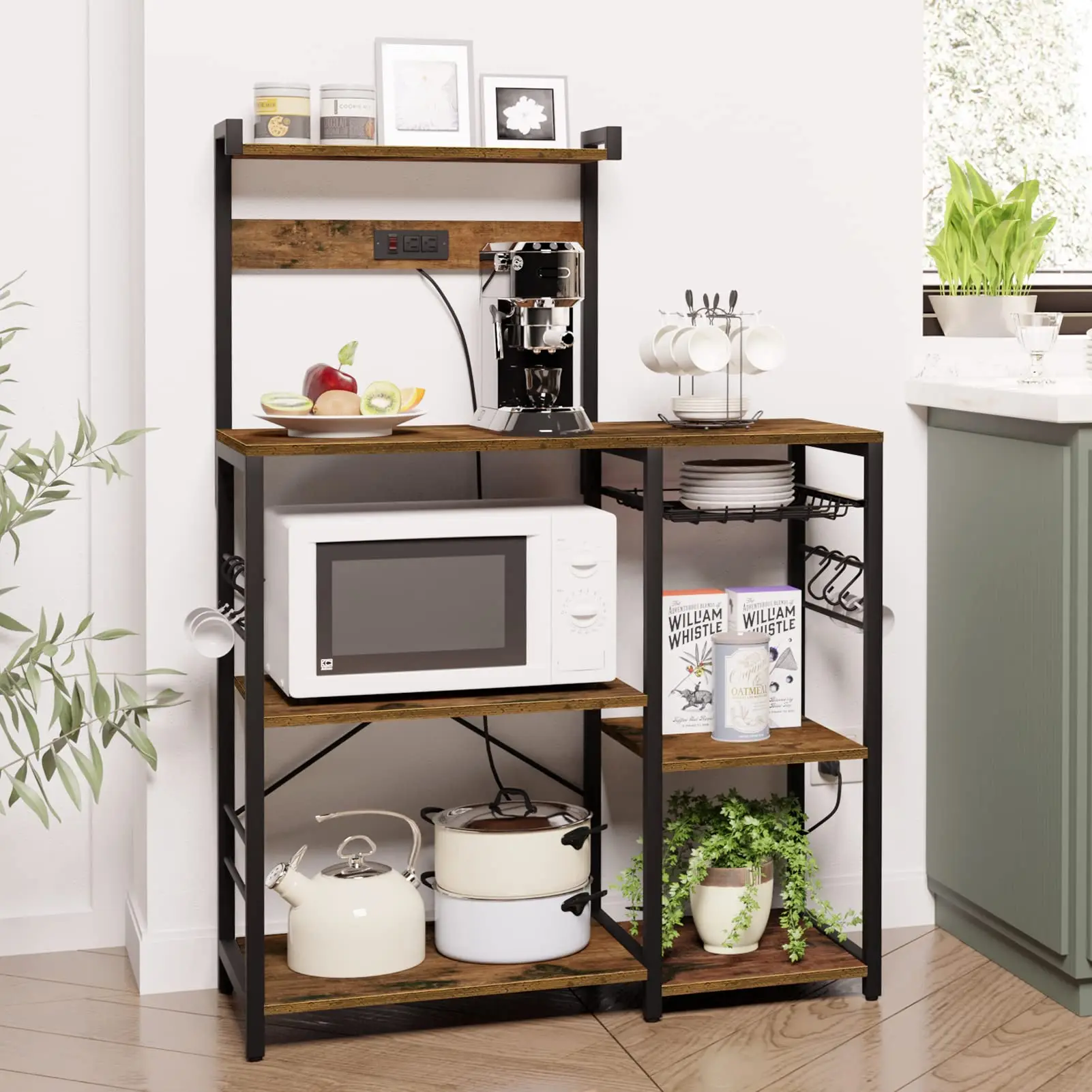 Modern Design Kitchen Storage Rack Microwave Rack Spice Bread Rack