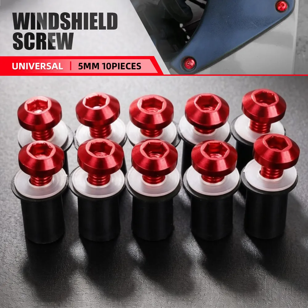 

10PCS M5 5mm Windscreen Windshield Bolts Screw Kits For HONDA Africa Twin CRF1100L CRF1000L CRF 1100 1000 L Adventure ADV XRV750