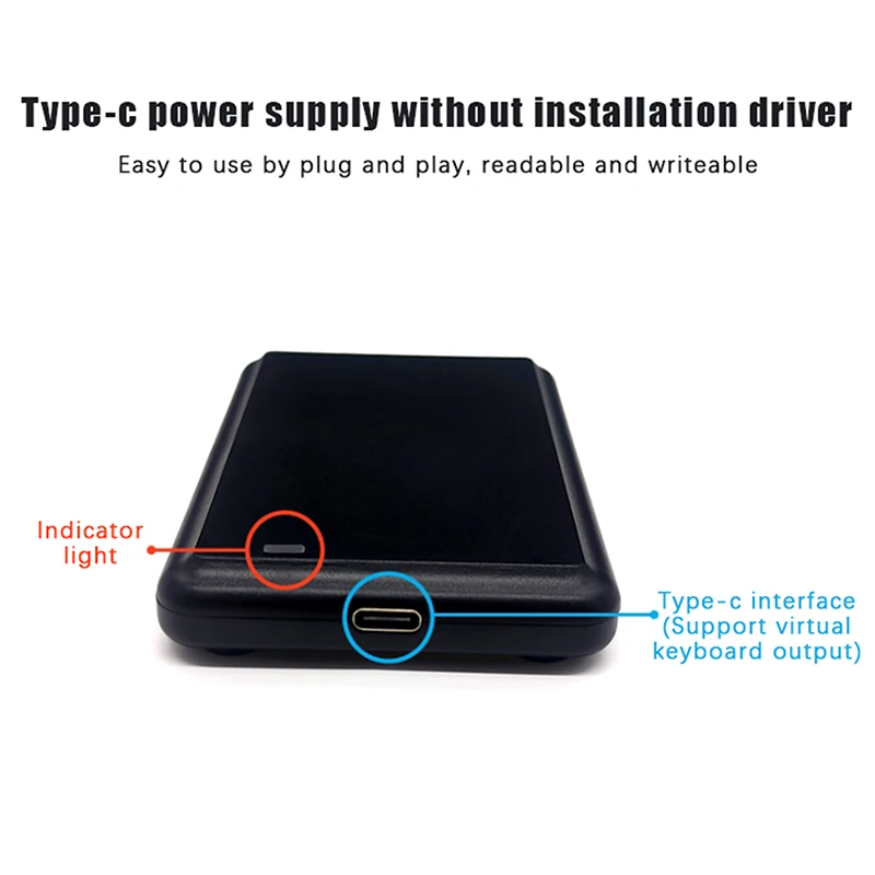 1set USB UHF 태그 리더 ISO18000-6C 860-960mhz 드라이버가 없는 읽기 쓰기 HID-USB 가상 COM 출력 조정 가능
