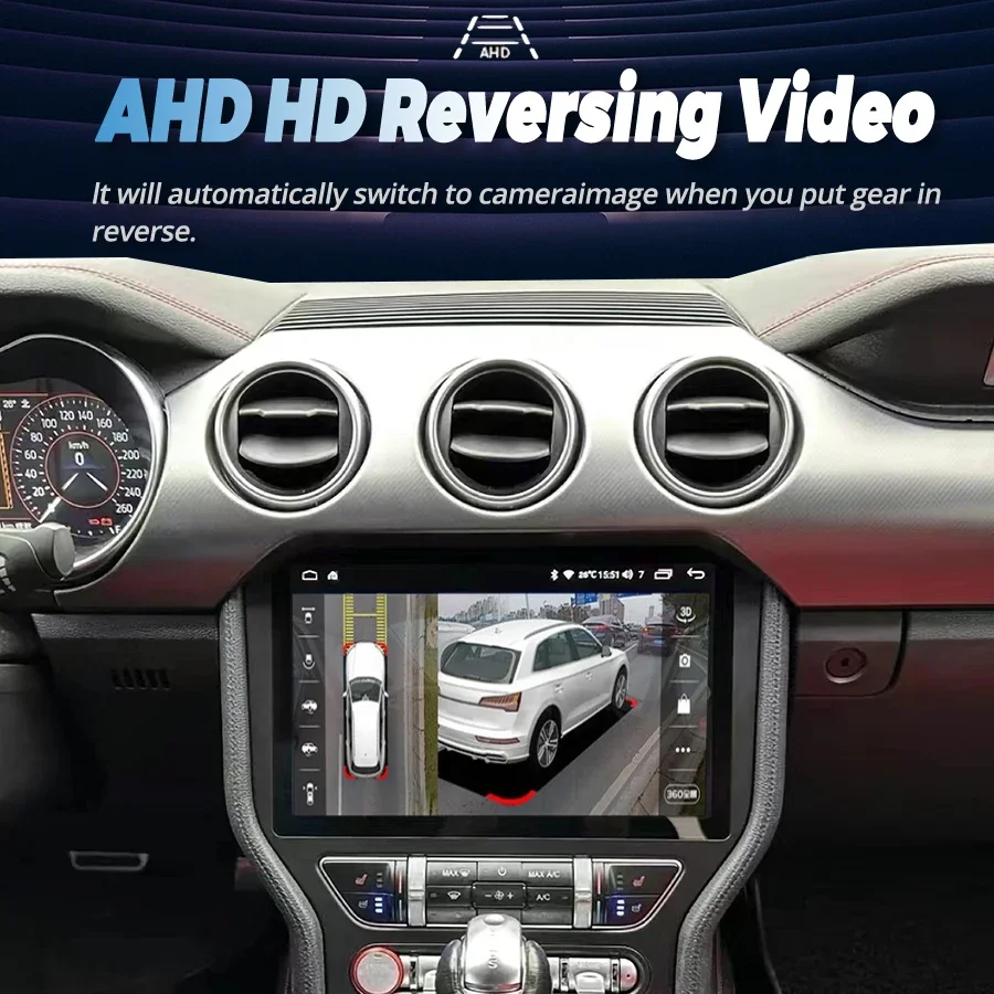 

12.8 inch Android 13 Touch Screen Car GPS Navigation For Ford Mustang fukuda 2015-2018 Stereo Radio Head Unit Multimedia Player