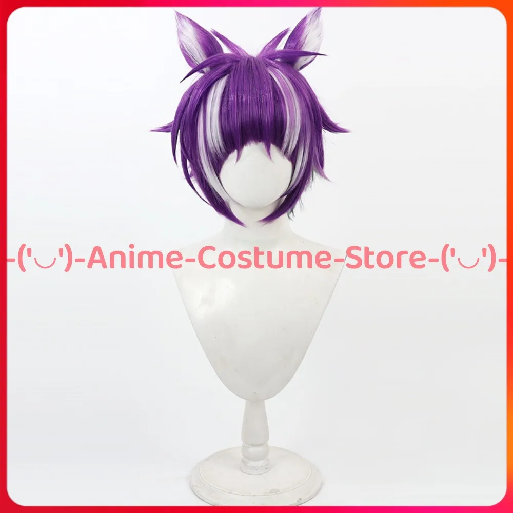 Twisted Wonderland Cheshire Cat Cosplay Wig Ears Anime Game Character Halloween Carnival Party Costume Wigs Heat Resistant Hair