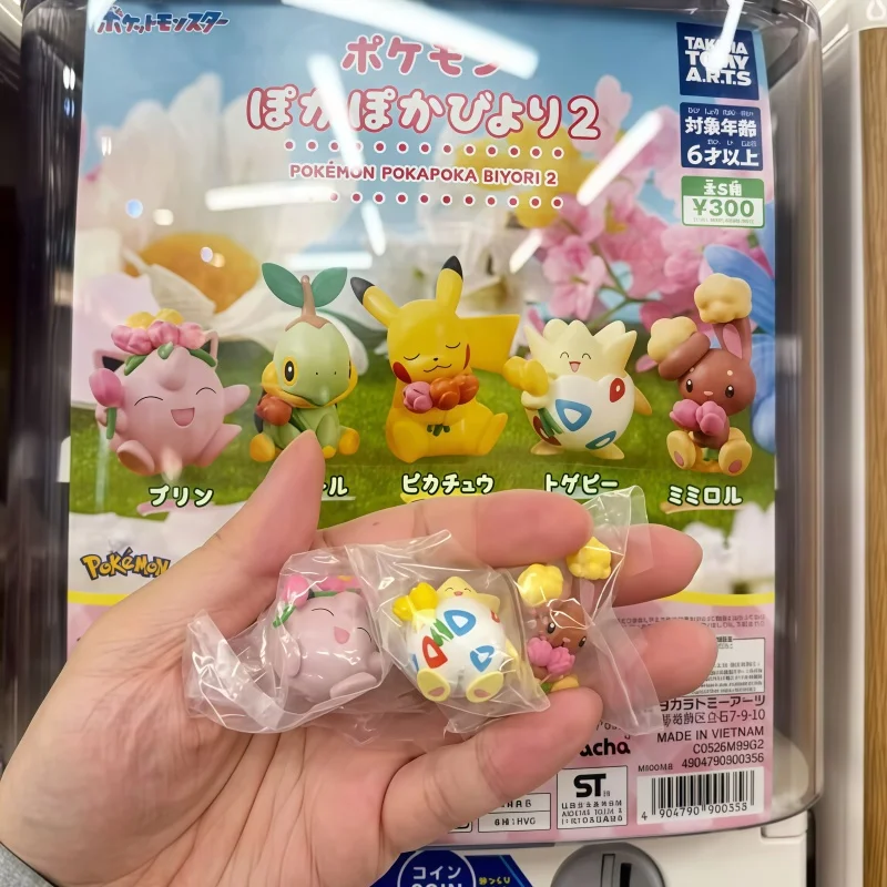 

Genuine TAKARA TOMY Pokemon Gashapon Warm Breeze V2 Keychain Anime Collectible Pendant Merchandise Birthday Gift For Anime Fans