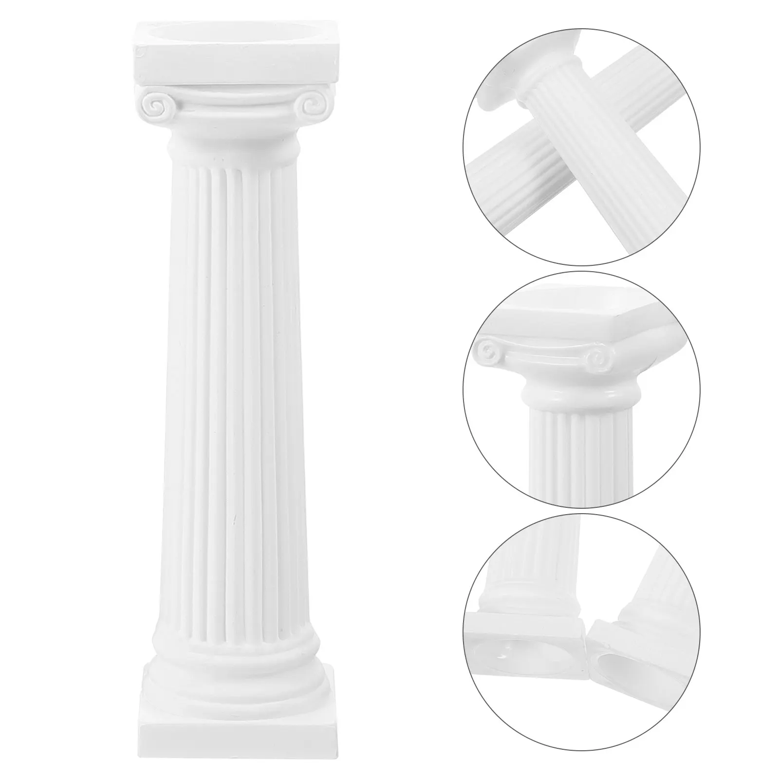 6pcs Roman Statue Column Statue Roman Pillar Decoration Photo Props Column Miniature Landscape Decor