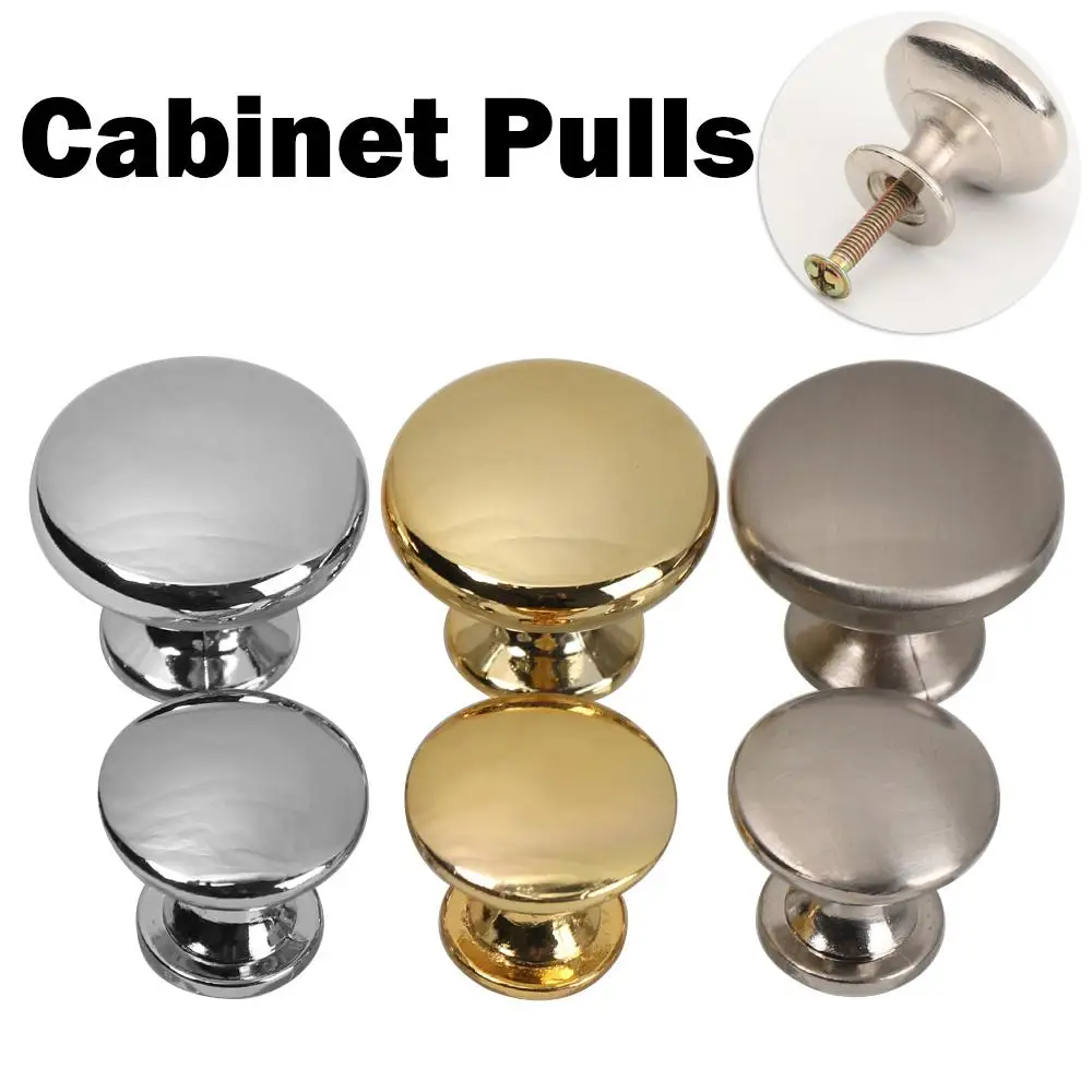 Fittings Cupboard Furniture Antique Brass Dresser Round Shape Cabinet Pulls Door Handle Wardrobe Pulls Drawer Knob